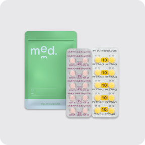 ED薬2種お試しセット【シルデナフィル25mg・タダラフィル10mg】